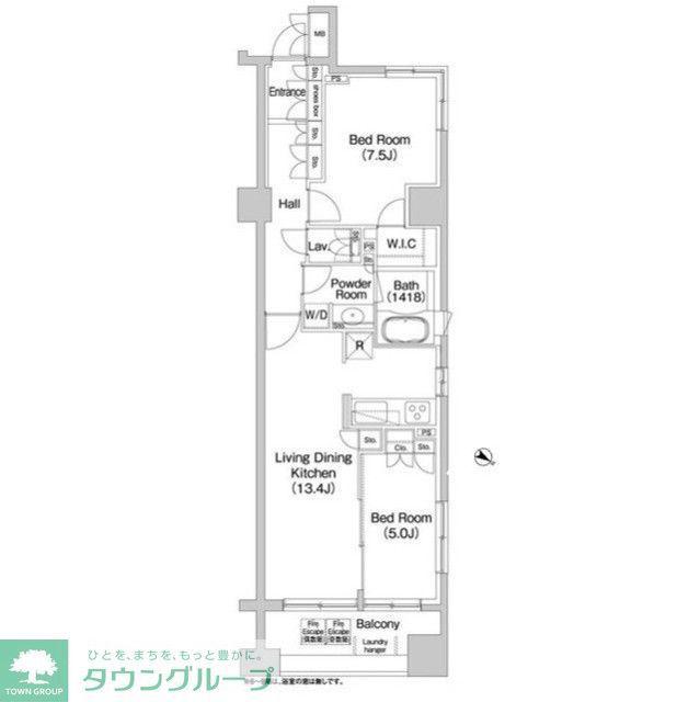 コンフォリア本駒込(2LDK/6階)の間取り写真