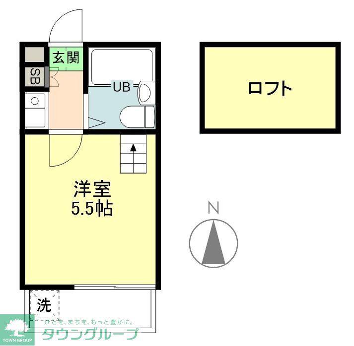 アネックス北浦和2期(1K/1階)の間取り写真