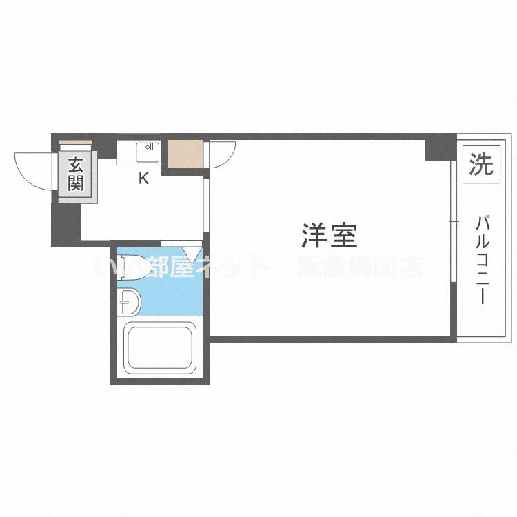 アルカン参番館(ワンルーム/3階)の間取り写真