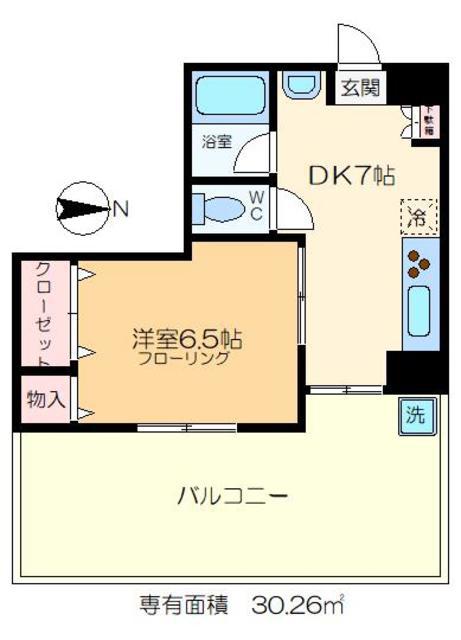 松田レジデンス(1DK/2階)の間取り写真