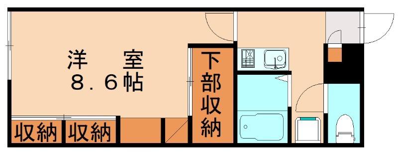 レオパレス桃山(1K/1階)の間取り写真