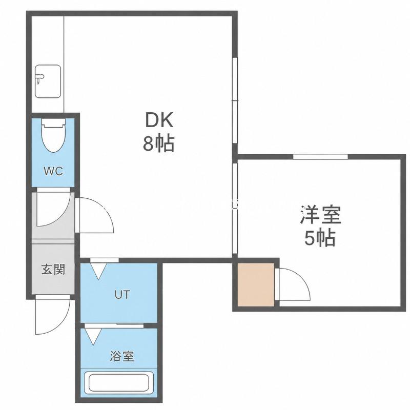 エミネンスN39(1LDK/2階)の間取り写真