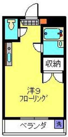 パレス保土ヶ谷(ワンルーム/3階)の間取り写真
