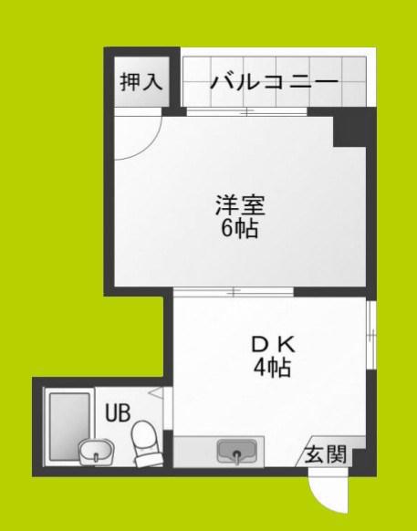 シェモア我孫子(1DK/3階)の間取り写真