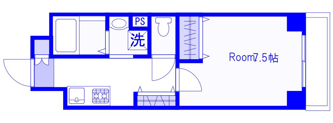 SUN CREST(1K/1階)の間取り写真