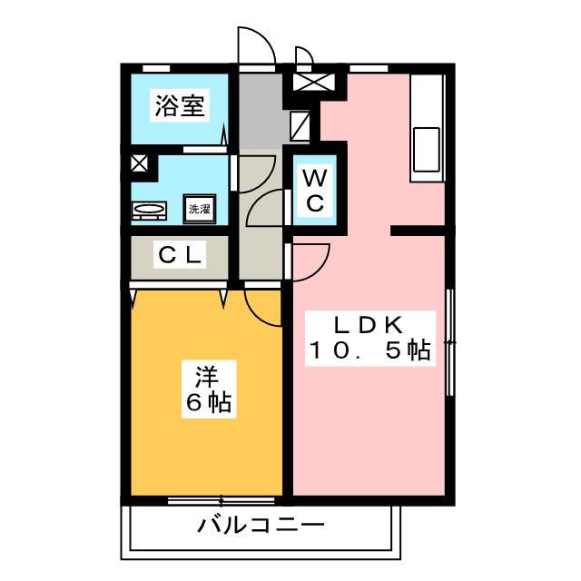 花花五番館(1LDK/3階)の間取り写真