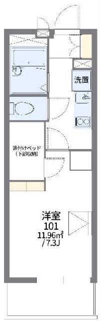 レオパレスかいと(1K/2階)の間取り写真