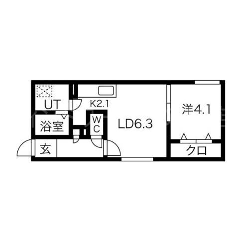 SERAM美園(1LDK/3階)の間取り写真