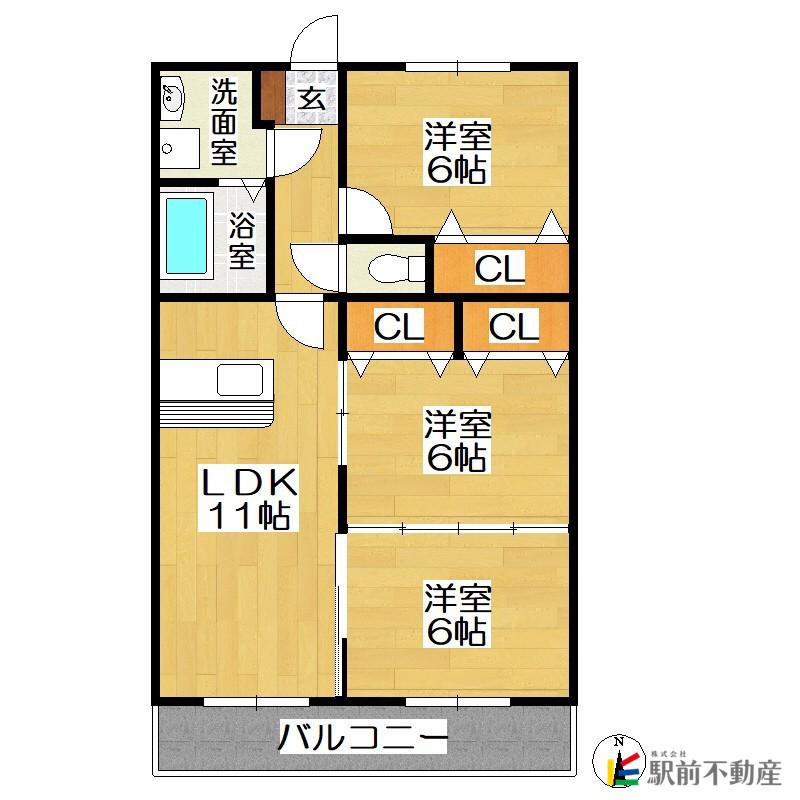 ドルチェカーサ(3LDK/2階)の間取り写真