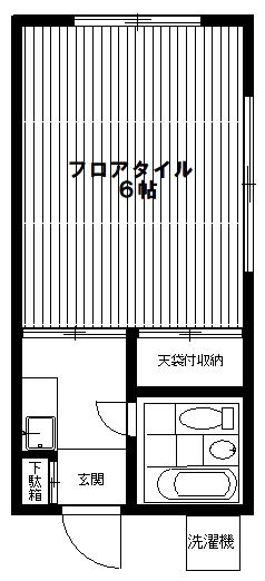 コーポY(ワンルーム/2階)の間取り写真
