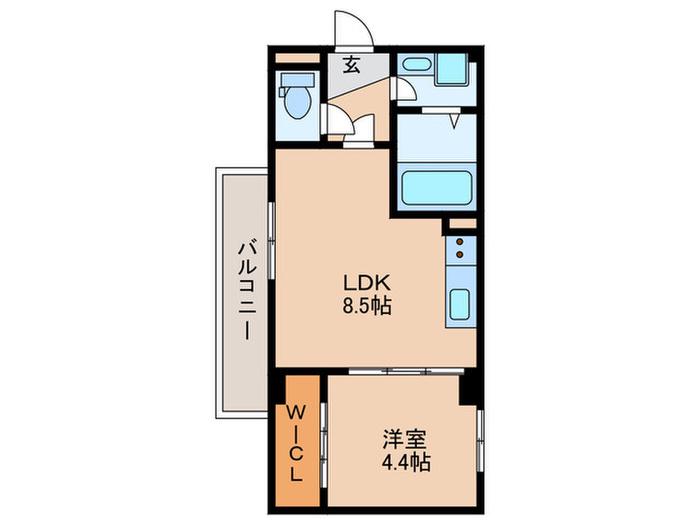 柏里2丁目アパート(1LDK/1階)の間取り写真