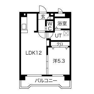 PROMENADE彩(1LDK/3階)の間取り写真