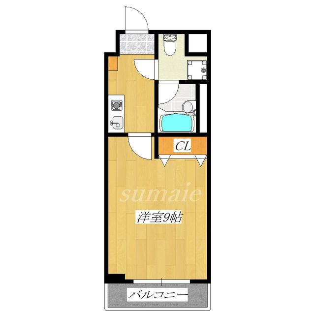 秀華六番館(1K/1階)の間取り写真