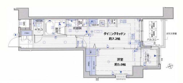 アルシオンエアポートタワー(1DK/2階)の間取り写真