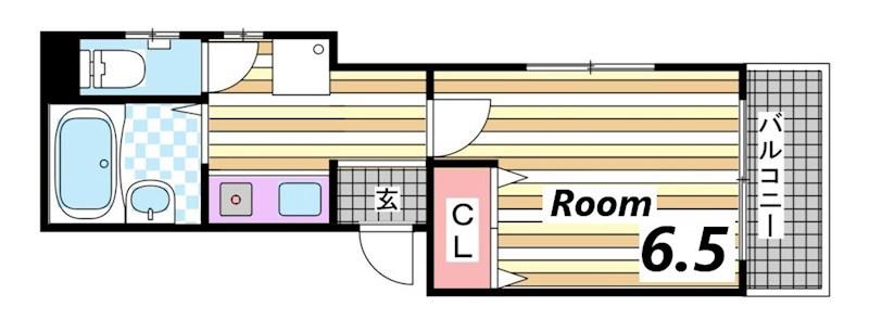 CASA T.M(1K/4階)の間取り写真