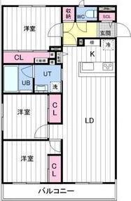 ASTER宮の森(3LDK/2階)の間取り写真
