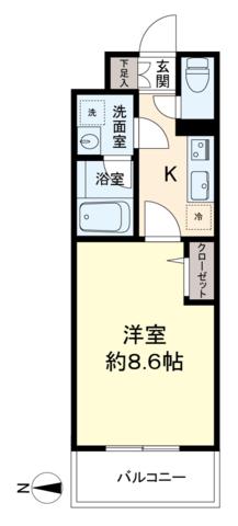 フィシオ久我山(1K/1階)の間取り写真
