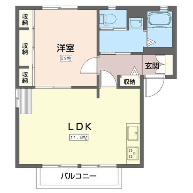 アーバンヒル守谷 A(1LDK/2階)の間取り写真