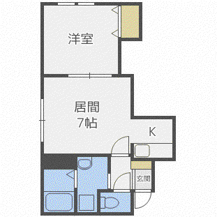 アヴァンティノルド(1LDK/2階)の間取り写真