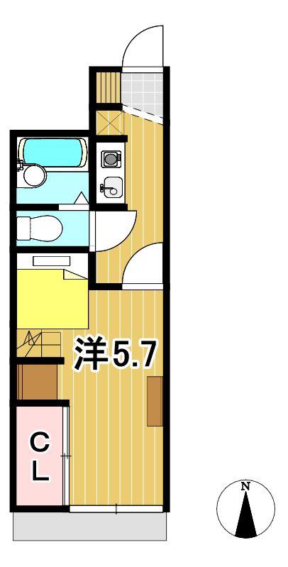 陽崇台III(1K/1階)の間取り写真