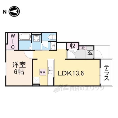 エクセレンス・Ⅱ(1LDK/1階)の間取り写真