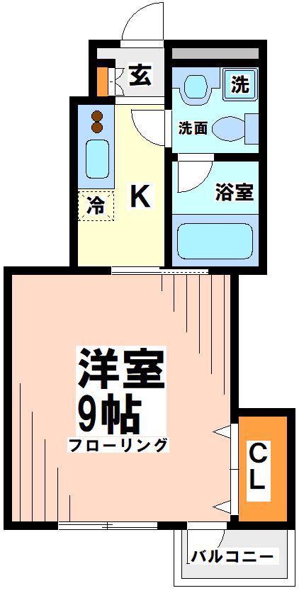 ウエストY葵 弊社管理物件(1K/1階)の間取り写真