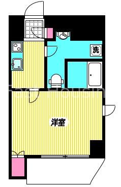 ベルグレードOM(1K/6階)の間取り写真