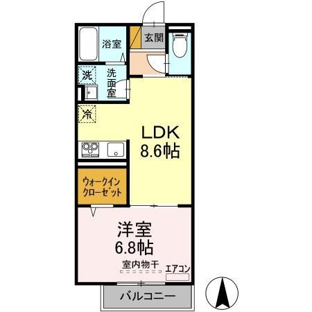 MAISON SUZUKI(1LDK/1階)の間取り写真