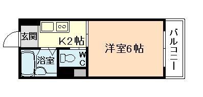 メゾン京橋(1K/4階)の間取り写真