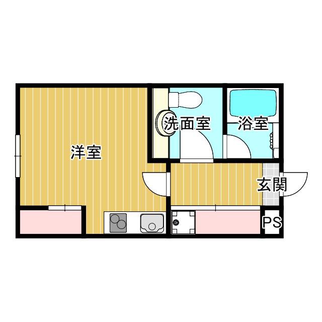 パラドール北加賀屋(ワンルーム/3階)の間取り写真