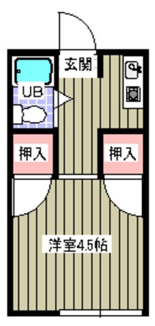 サンパーク(1K/1階)の間取り写真
