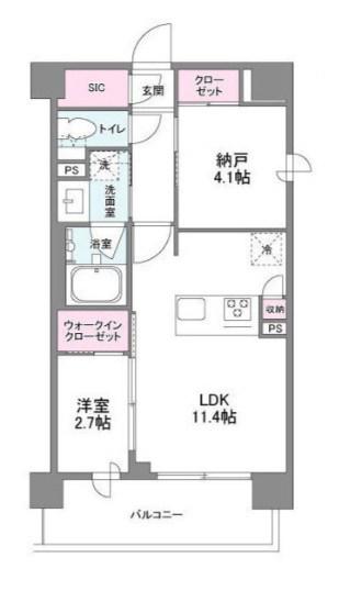 シーズンフラッツ新大阪サウス(1SLDK/8階)の間取り写真