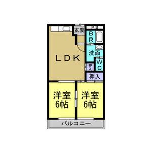 コスモタウン(2LDK/3階)の間取り写真