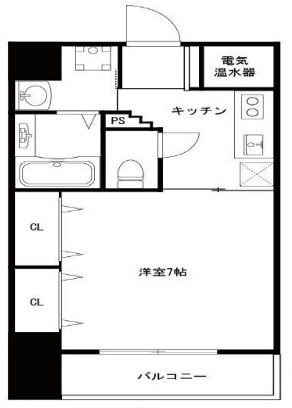 パークヒルズ上本町壱番館(1K/4階)の間取り写真