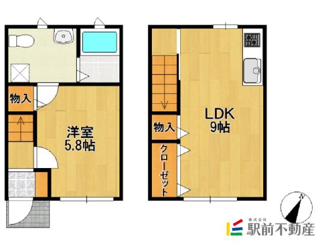 メゾン新鳥栖C(1LDK/1階)の間取り写真