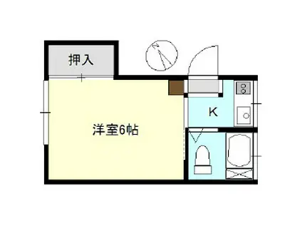 コーポあい(1K/2階)の間取り写真