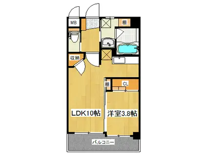 プルーム真鶴(1LDK/11階)の間取り写真