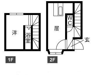AMSスイート35-A(1LDK/2階)の間取り写真