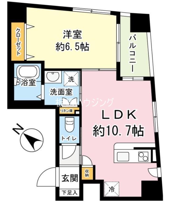 アティラン西巣鴨(1LDK/3階)の間取り写真