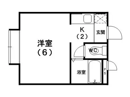 プログレスヤシロ南(ワンルーム/2階)の間取り写真