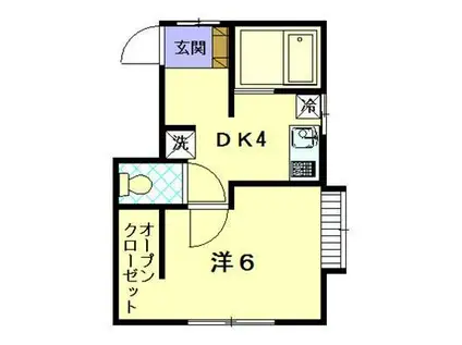 パルハウス小島(1DK/1階)の間取り写真