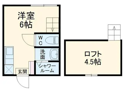 ロフト諏訪(ワンルーム/2階)の間取り写真