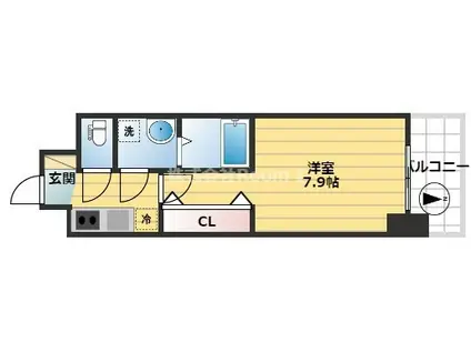 S-RESIDENCE堺筋本町UNO(1K/10階)の間取り写真