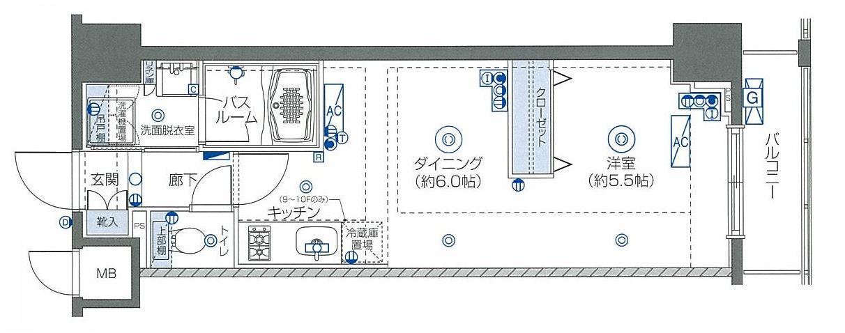 フェニックス新横濱クアトロ(ワンルーム/4階)の間取り写真