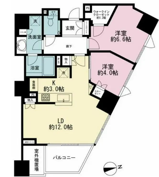 ザ・パークハウス西麻布レジデンス 3階階 間取り
