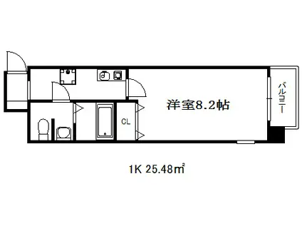 ダイドーメゾン神戸元町(1K/10階)の間取り写真