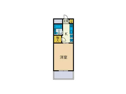 たかのハイツ(ワンルーム/2階)の間取り写真