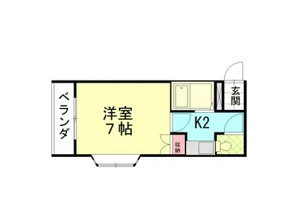 ステラハイツ(1K/3階)の間取り写真