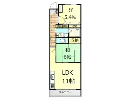 箱根東山館(2LDK/2階)の間取り写真
