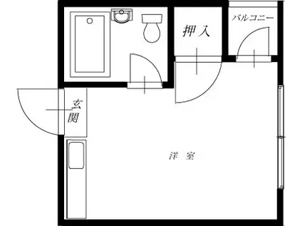メゾンあゆみ(ワンルーム/2階)の間取り写真